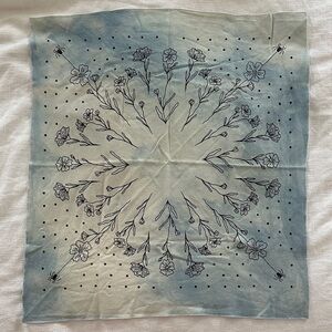 Sister Nettle Raw Silk Floral Spider Bandana